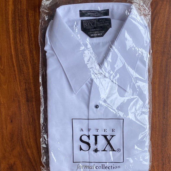 After Six Other - Brand new XL-5 After Six white tuxedo shirt